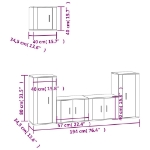 Set Mobili Porta TV 5 pz Rovere Marrone in Legno Multistrato