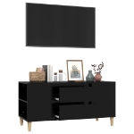 Mobile Porta TV Nero 102x44,5x50 cm in Legno Multistrato