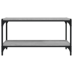 Mobile TV Grigio Sonoma 80x33x41 cm Legno Multistrato e Acciaio