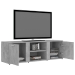 Mobile Porta TV Grigio Cemento 120x34x37cm in Legno Multistrato