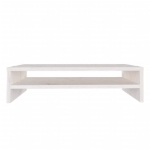 Supporto per Monitor Bianco 50x24x13 cm Legno Massello di Pino