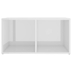 Mobili Porta TV 4 pz Bianco Lucido 72x35x36,5 cm in Truciolato