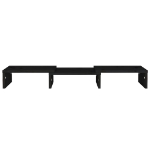 Supporto per Monitor Nero 60x24x10,5 cm Legno Massello di Pino