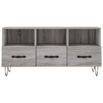 Mobile TV Grigio Sonoma 102x36x50 cm in Legno Multistrato