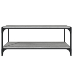 Mobile TV Grigio Sonoma 100x33x41cm Legno Multistrato e Acciaio