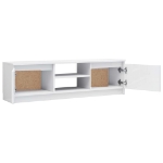 Mobile Porta TV Bianco Lucido 120x30x35,5 cm Legno Multistrato