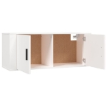 Mobili Porta TV a Parete 2 pz Bianco 100x34,5x40 cm