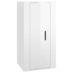 Set di Mobili Porta TV 5 pz Bianco Lucido in Legno Multistrato