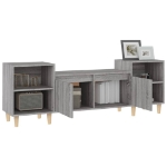 Mobile TV Grigio Sonoma 160x35x55 cm in Legno Multistrato