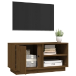 Mobile Porta TV Miele 80x35x40,5 cm in Legno Massello di Pino