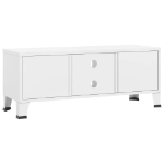 Mobile TV Industriale Bianco 105x35x42 cm in Metallo