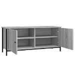 Mobile TV con Ante Grigio Sonoma 102x35x45 cm Legno Multistrato