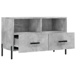 Mobile per TV Grigio Cemento 80x36x50 cm Legno Multistrato