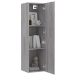 Mobili Porta TV a Parete 2 pz Grigio Sonoma 30,5x30x110 cm