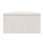 Supporto per Monitor Bianco 100x24x13 cm Legno Massello di Pino