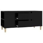 Mobile Porta TV Nero 102x44,5x50 cm in Legno Multistrato