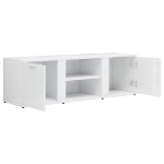 Mobile Porta TV Bianco Lucido 120x34x37 cm in Legno Multistrato