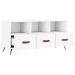 Mobile Porta TV Bianco 102x36x50 cm in Legno Multistrato