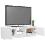 Mobile Porta TV con Luci LED Bianco 120x30x35,5 cm