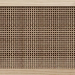 Mobile TV Nero 105x30x40 cm Massello Pino e Rattan Naturale