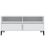 Mobile Porta TV Bianco 100x34,5x44,5 cm in Legno Multistrato