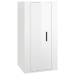 Set di Mobili Porta TV 6 pz Bianco Lucido in Legno Multistrato