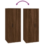 Set Mobili Porta TV 7 pz Rovere Marrone in Legno Multistrato