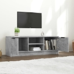 Mobile Porta TV Grigio Cemento 102x35x36,5 cm Legno Multistrato