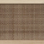 Mobile TV Nero 80x30x40 cm Massello Pino e Rattan Naturale