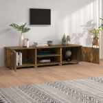 Mobile TV Rovere Fumo 140x40x35 cm in Legno Multistrato