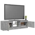 Mobile Porta TV con Luci LED Grigio Cemento 120x30x35,5 cm