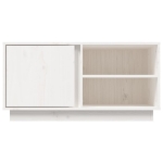 Mobile Porta TV Bianco 80x35x40,5 cm in Legno Massello di Pino