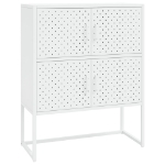 Credenza Alta Bianca 80x35x100 cm in Acciaio