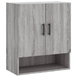 Armadietto a Muro Grigio Sonoma 60x31x70cm in Legno Multistrato