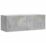 Mobile a Parete Grigio Cemento 100x36,5x35 cm Legno Multistrato