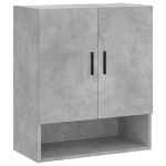 Armadietto a Muro Grigio Cemento 60x31x70 cm Legno Multistrato