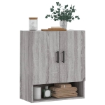 Armadietto a Muro Grigio Sonoma 60x31x70cm in Legno Multistrato