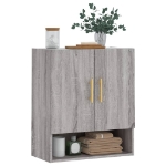 Armadietto a Muro Grigio Sonoma 60x31x70cm in Legno Multistrato