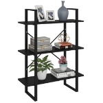 Libreria Nera 80x30x105 cm in Truciolato