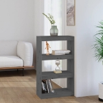 Libreria/Divisorio Grigio 60x30x103,5 cm in Massello di Pino