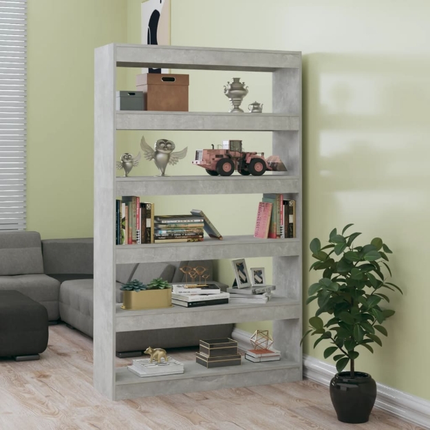 Libreria/Divisorio Grigio Cemento 100x30x166 cm