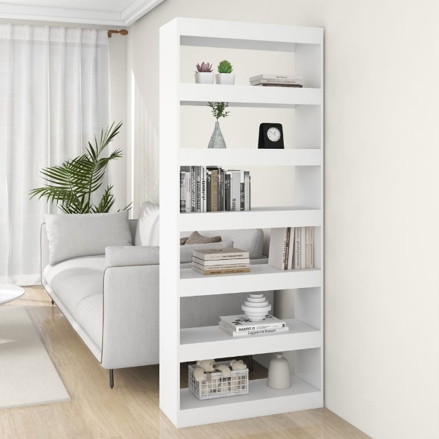 Libreria/Divisorio Bianco 80x30x198 cm in Truciolato