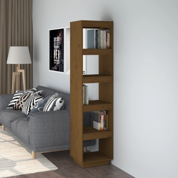 Libreria/Divisorio Miele 40x35x167 cm in Legno Massello di Pino