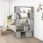 Libreria/Divisorio Grigio Cemento 100x24x155 cm in Truciolato