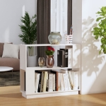 Libreria/Divisorio Bianco 80x25x70 cm in Legno Massello di Pino