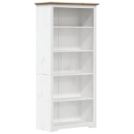 Libreria BODO 5 Ripiani 80x38x180cm Legno Massello Pino Marrone