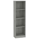 Libreria 4 Ripiani Grigio Sonoma 40x24x143 cm Legno Multistrato