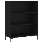 Libreria Nera 69,5x32,5x90 cm in Legno Multistrato