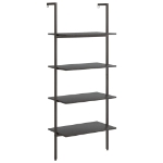 Scaffale Pendente a 4 Livelli Nero 64x35x152,5 cm