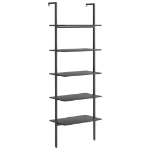 Scaffale Pendente a 5 Livelli Nero 64x35x185 cm